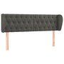 Voir la diapositive 2 : VIDAXL Tete de lit avec oreilles Gris fonce 147x23x78/88 cm Velours