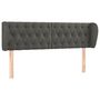 Voir la diapositive 2 : VIDAXL Tete de lit avec oreilles Gris fonce 147x23x78/88 cm Velours