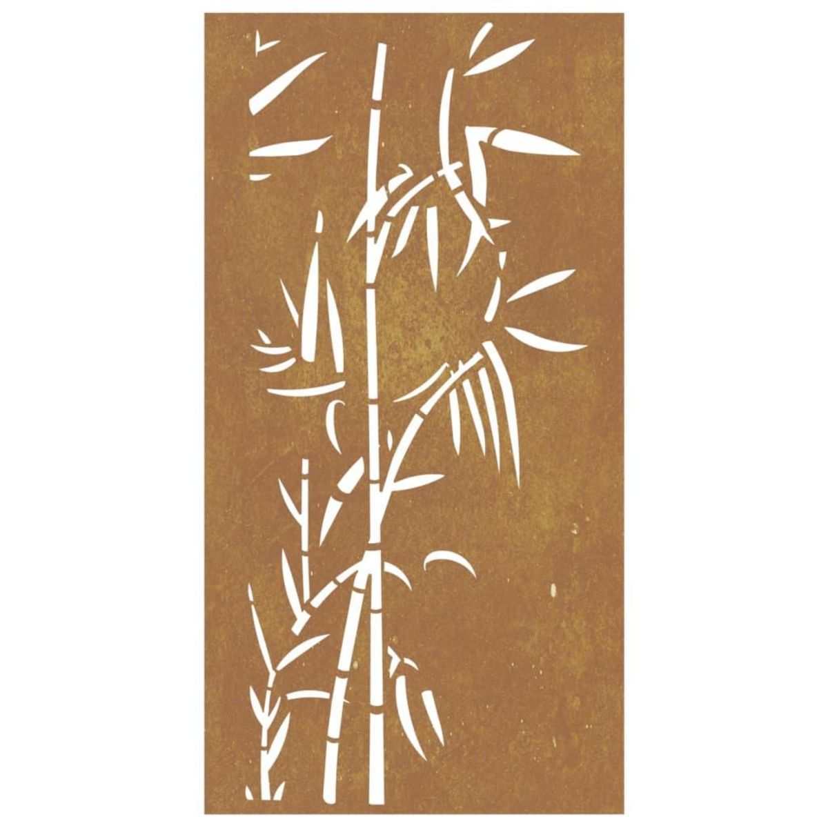VIDAXL Decoration murale jardin 105x55 cm acier corten design bambou