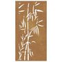 Voir la diapositive 4 : VIDAXL Decoration murale jardin 105x55 cm acier corten design bambou