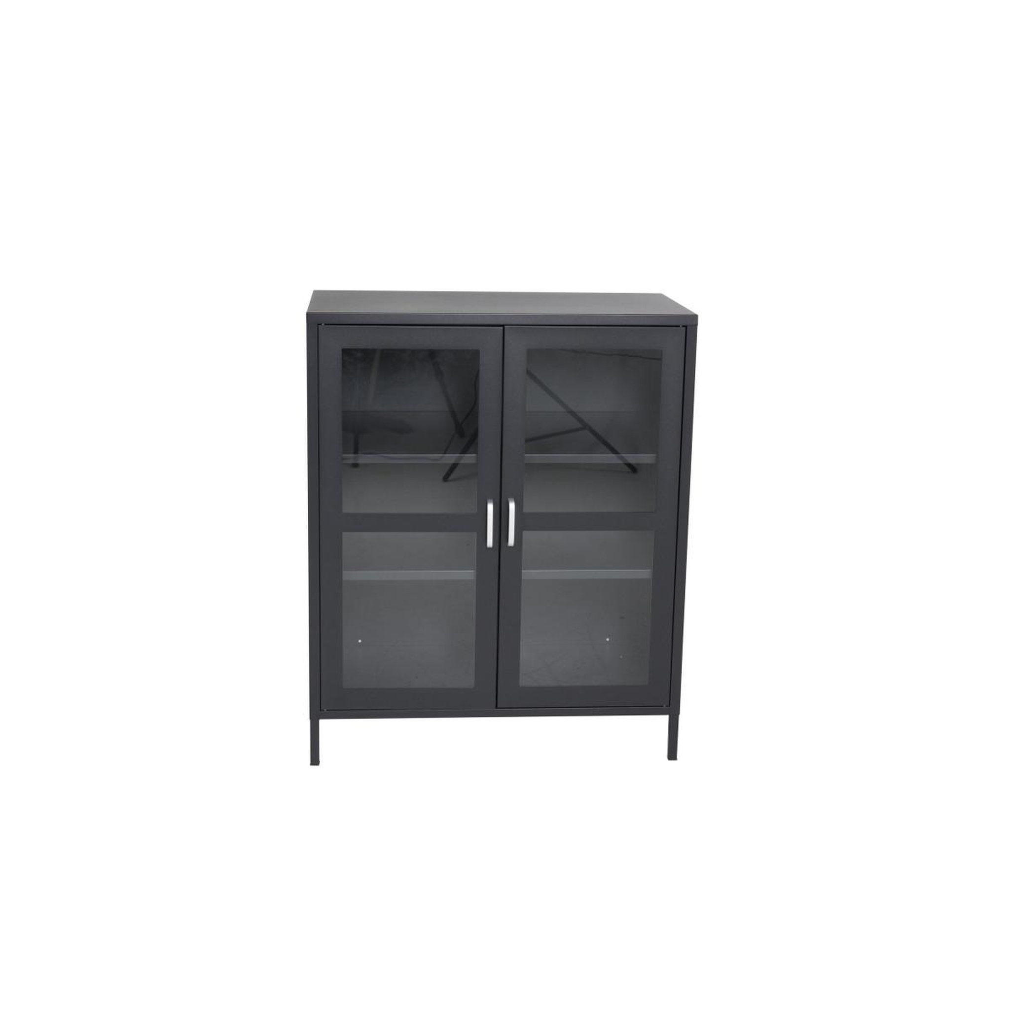 Voir la diapositive 2 : Paris Prix Vitrine 2 portes  acero  97cm noir