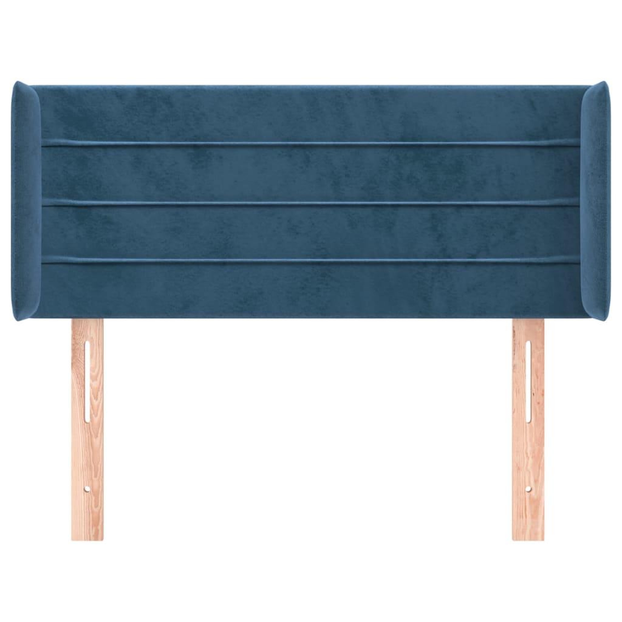Voir la diapositive 3 : VIDAXL Tete de lit avec oreilles Bleu Fonce 83x16x78/88 cm Velours