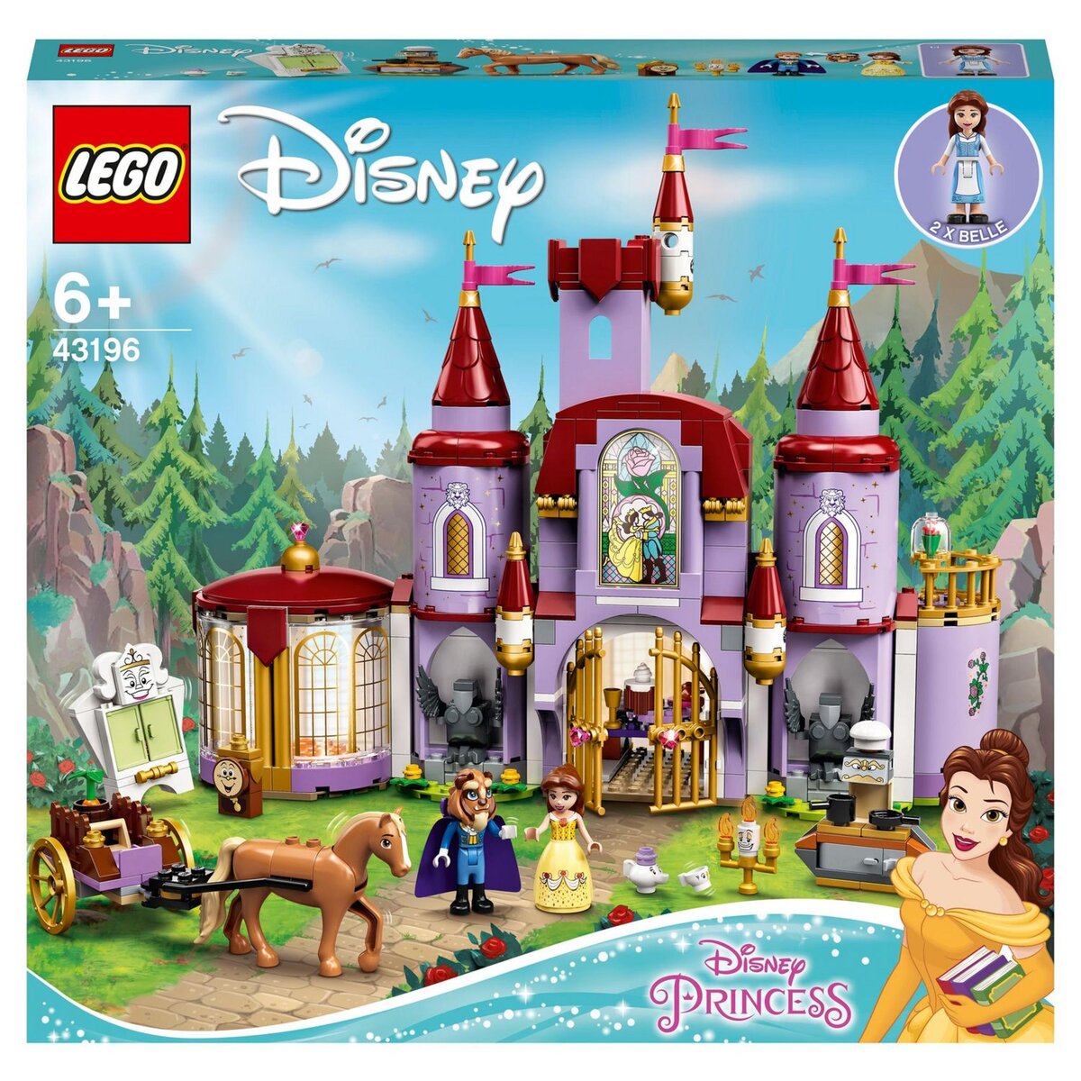 LEGO Disney 43196 - Le château de la Belle et la Bête avec figurines pas  cher 