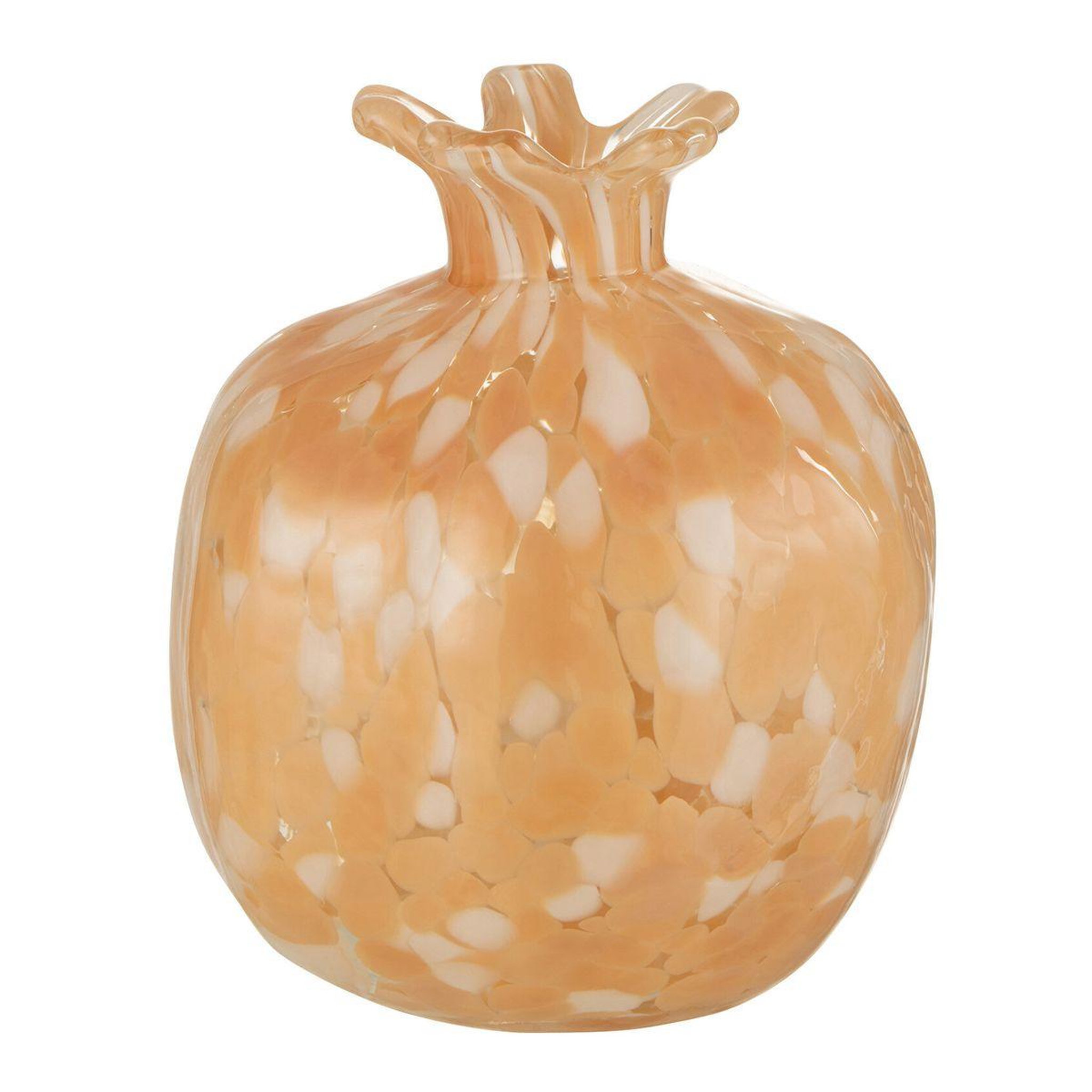 J-LINE Vase design en verre  mélissa  16cm beige