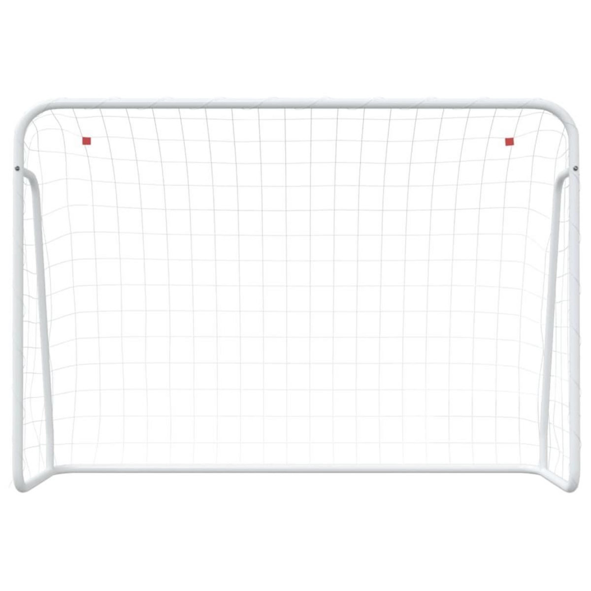 VIDAXL But de football et filet blanc 214x75x152 cm acier et polyester