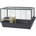 Zolux ZOLUX Cage grillagée cochon d'inde et rongeur Néolife - 80 x 52,5 x 48 cm - Gris
