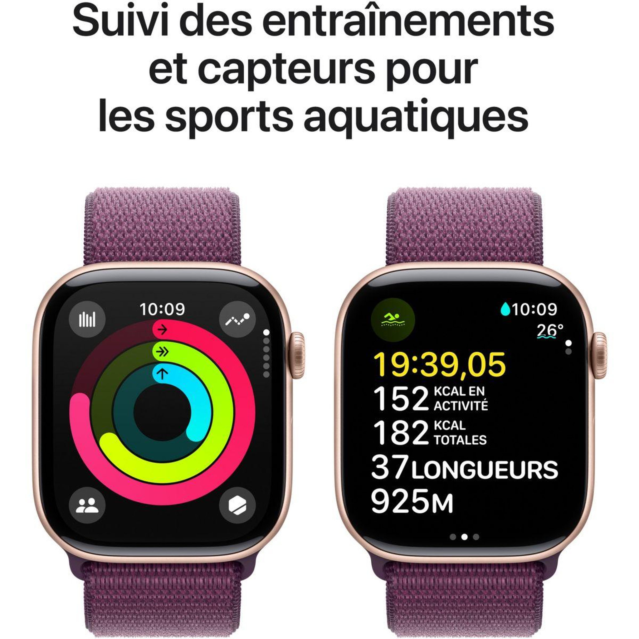 Voir la diapositive 4 : APPLE Montre connectée Serie 10 42mm Alu/Or Rose Loop