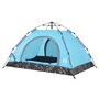Voir la diapositive 4 : VIDAXL Tente de camping 2 personnes bleu liberation rapide