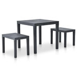 VIDAXL Table de jardin avec 2 bancs Plastique Anthracite