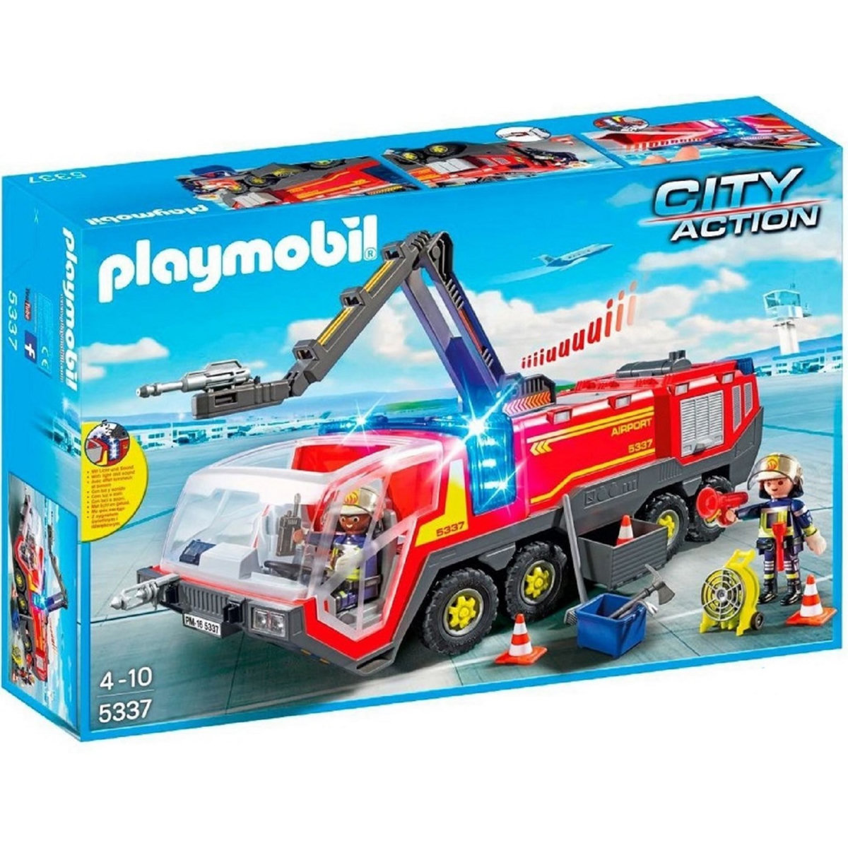 PLAYMOBIL 5337 - City Action - Pompiers avec véhicule Aéroportuaire