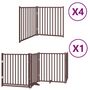 Voir la diapositive 2 : VIDAXL Barriere pour chien porte pliable 12 panneaux bois de peuplier