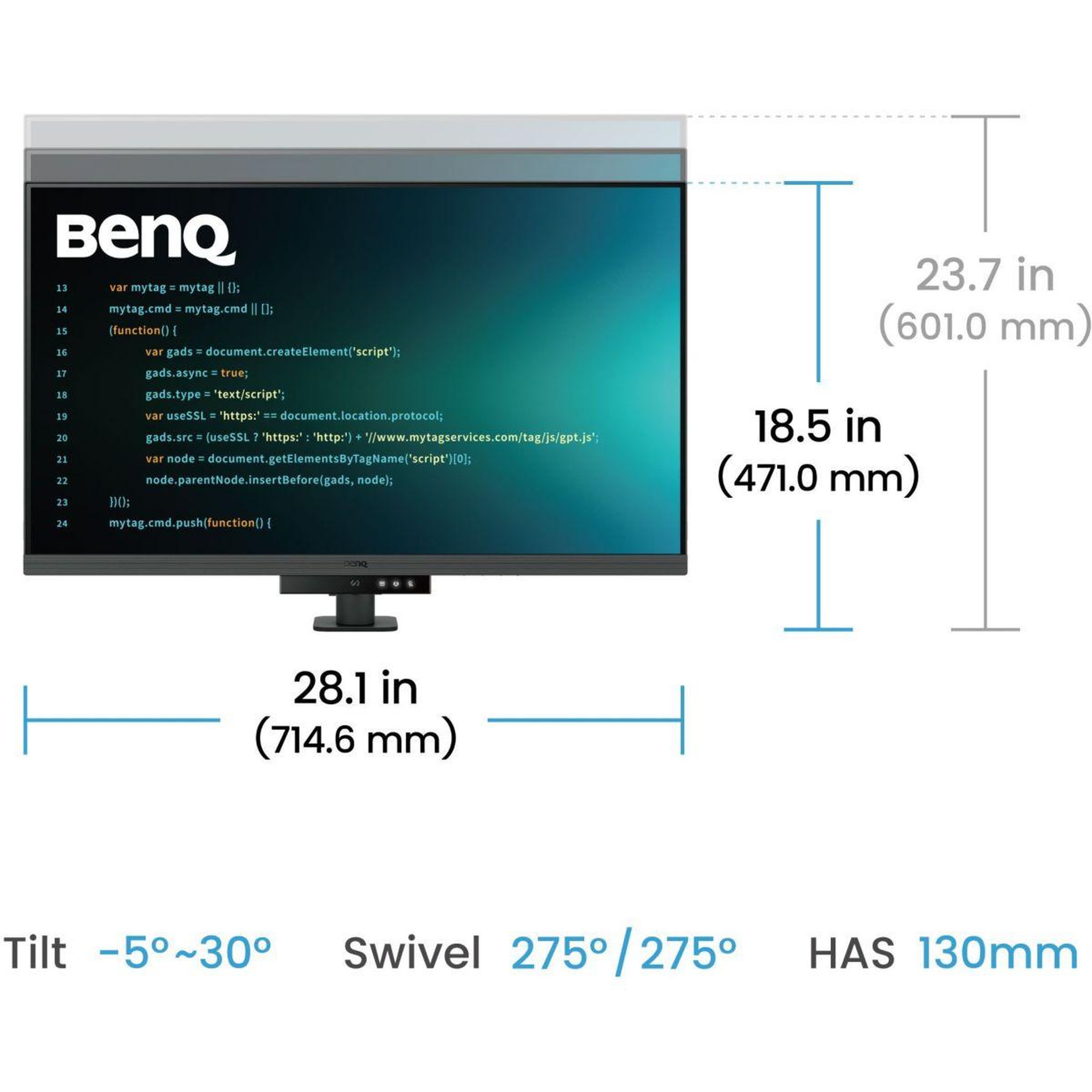 Voir la diapositive 3 : Benq Ecran rd320ua 32  ips duhd hdr usb-c 90w