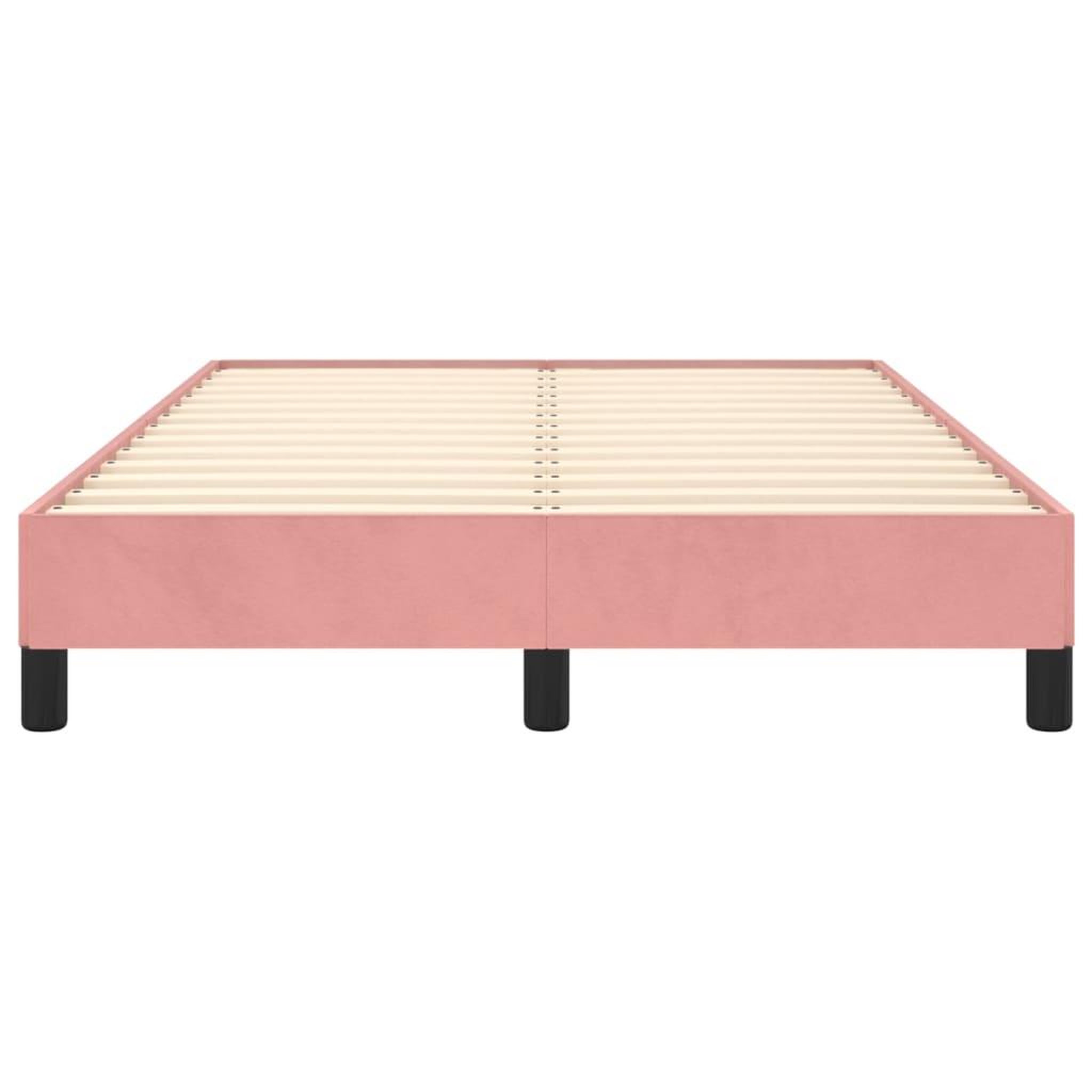 Voir la diapositive 5 : VIDAXL Cadre de lit sans matelas rose 120x200 cm velours