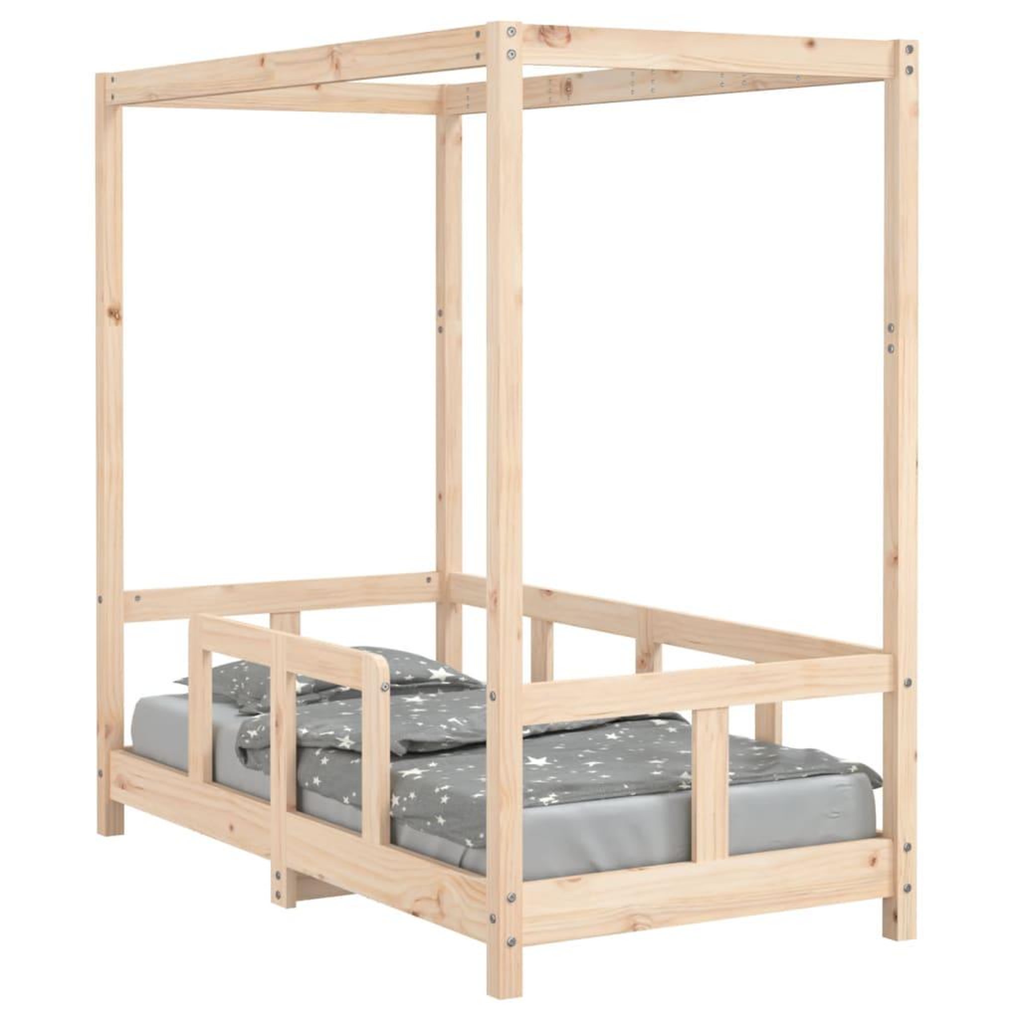 Voir la diapositive 2 : VIDAXL Cadre de lit pour enfant 70x140 cm bois de pin massif