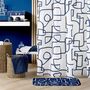 Voir la diapositive 2 : Paris Prix Rideau de Douche  Labyrinthe  180x200cm Blanc
