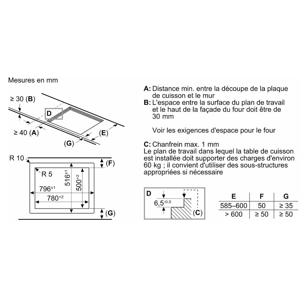 Neff Table de cuisson induction 80cm 4 feux 7400w noir - T68PTY4L0