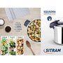 Voir la diapositive 3 : SITRAM Autocuiseur 10L en inox avec panier vapeur