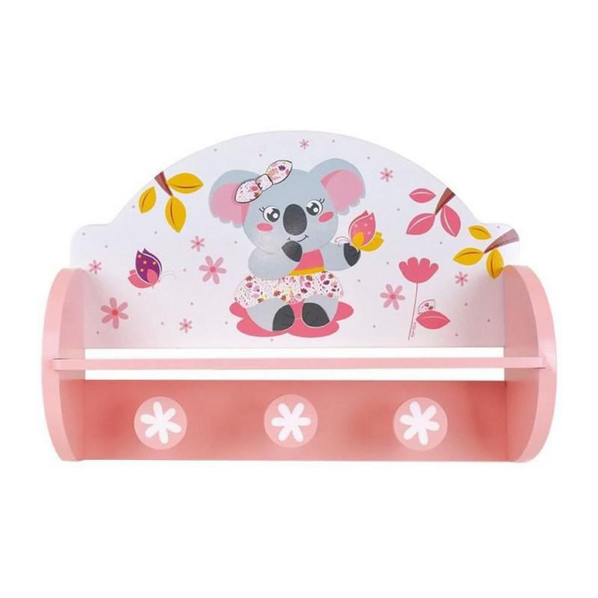 Fun House FUN HOUSE Mimi Cally  Koala 713337 ETAGERE PORTEMANTEAU Dimensions : +- H. 33 x L. 46 x P. 15 cm pour enfant