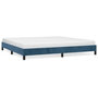 Voir la diapositive 2 : VIDAXL Cadre de lit sans matelas bleu fonce 200x200 cm velours