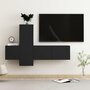 Voir la diapositive 1 : VIDAXL Ensemble de meubles TV 3 pcs Noir Bois d'ingenierie