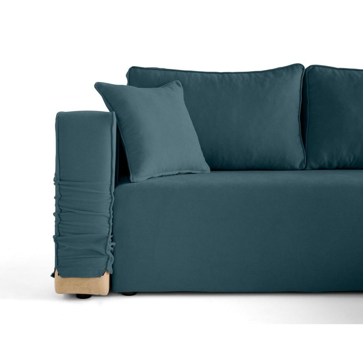 BEST MOBILIER Topaze - canapé d'angle déhoussable réversible 4 places en tissu