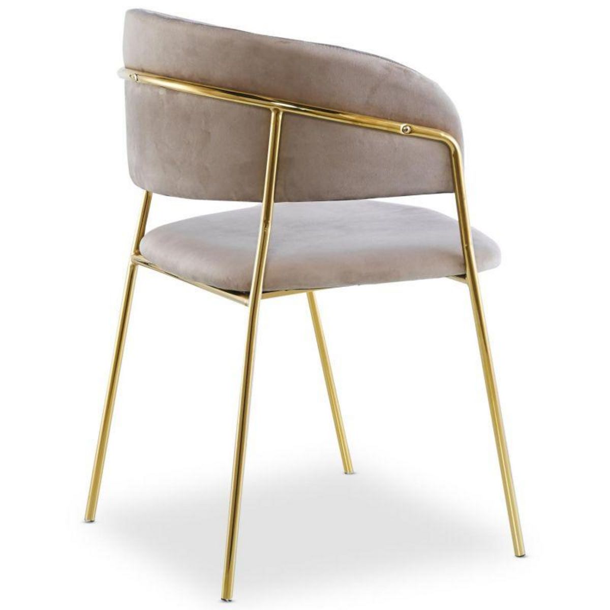 Paris Prix Lot de 4 Chaises en Velours  Batora  79cm Taupe