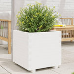 VIDAXL Jardiniere blanc 60x60x49,5 cm bois de pin massif
