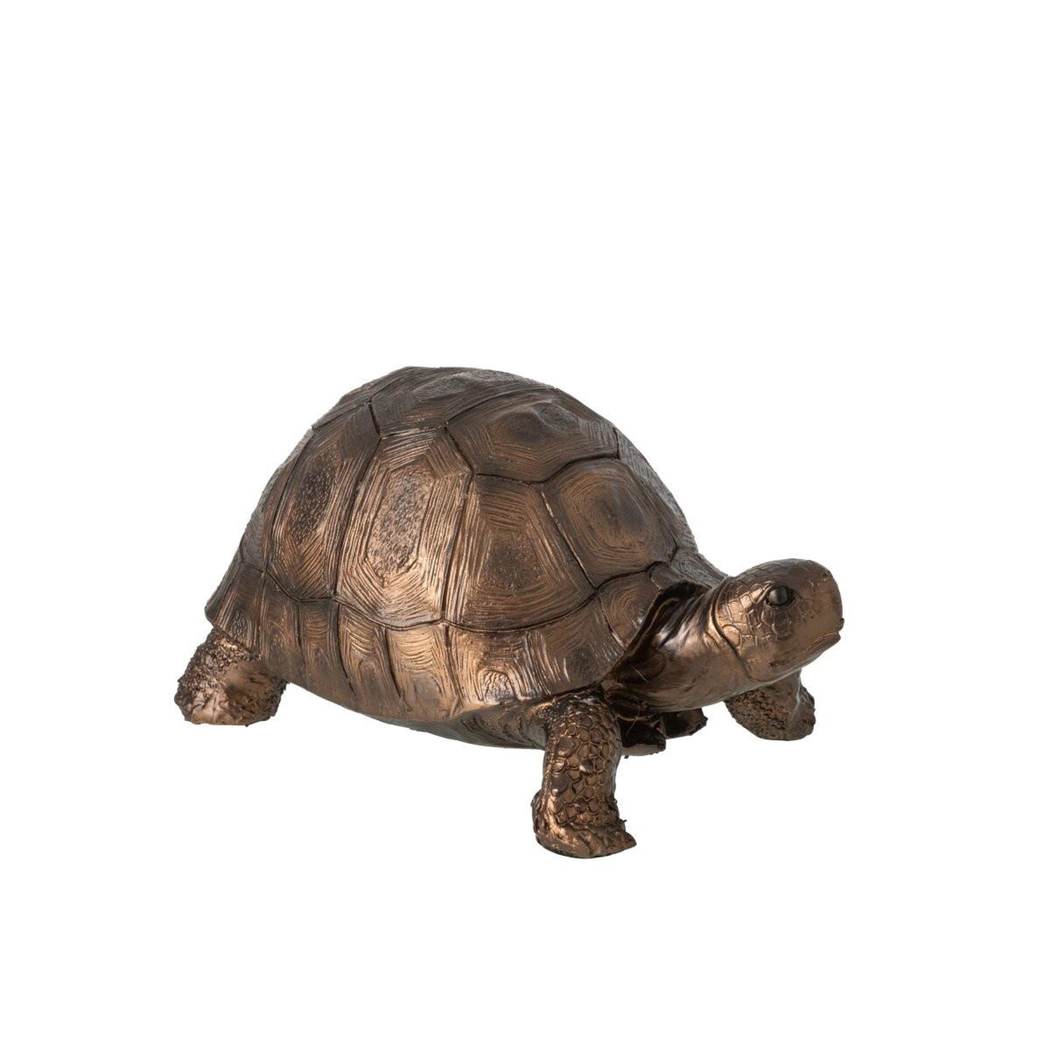 Voir la diapositive 2 : J-LINE Statuette déco tortue  rufus  20cm bronze