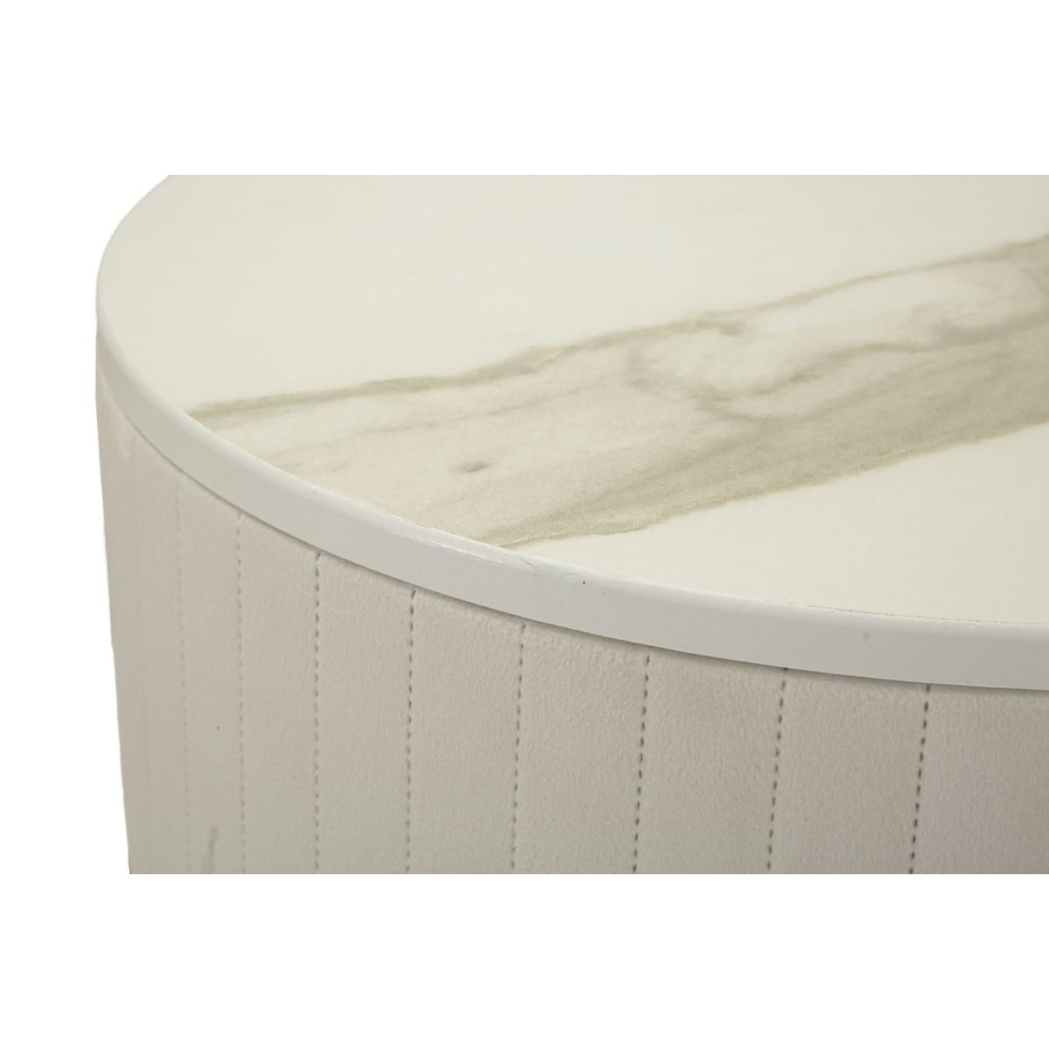 Voir la diapositive 4 : Paris Prix Lot de 2 tables d'appoint ronde  wedding  90cm crème