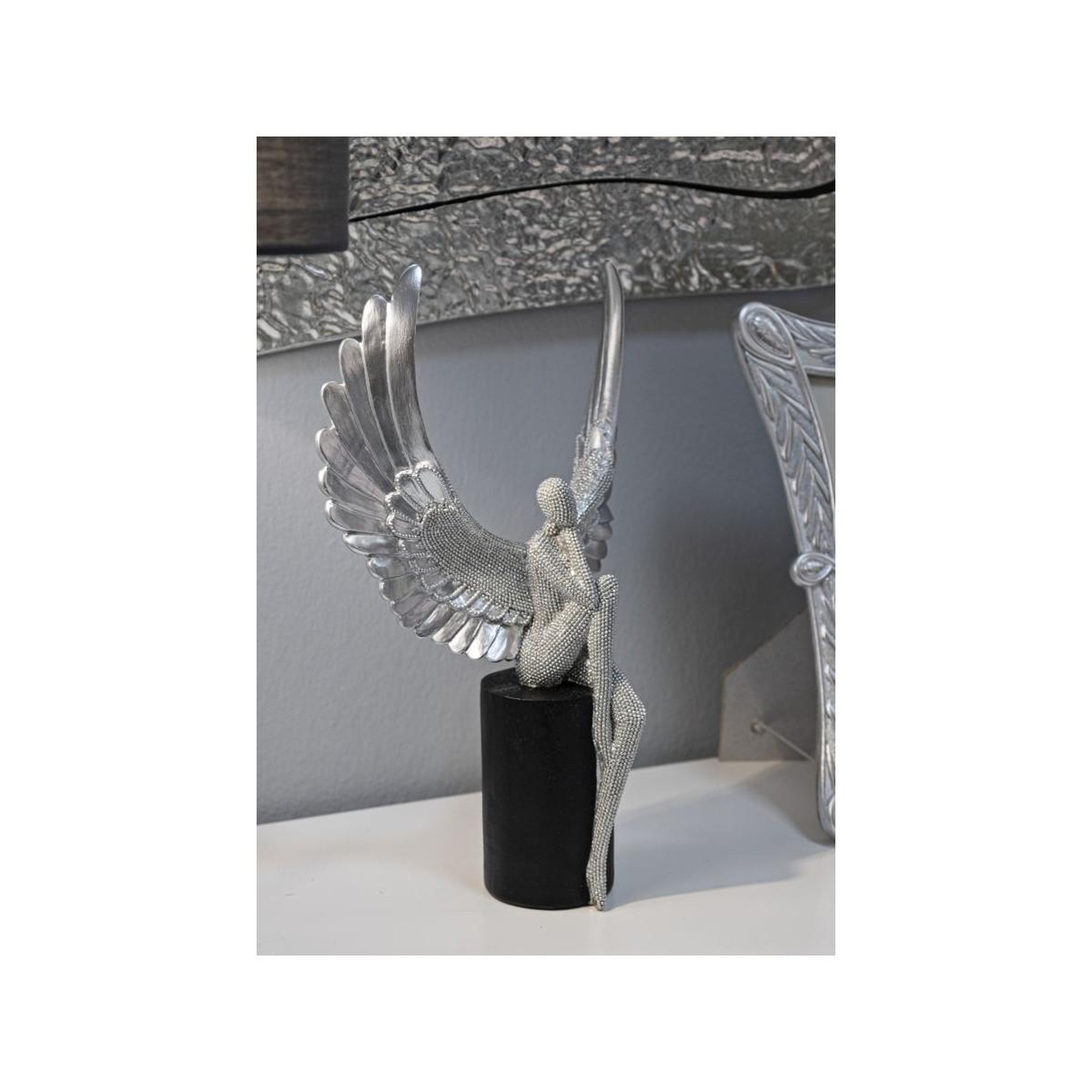 Voir la diapositive 5 : Paris Prix Statuette déco ailes  sparky  34cm argent