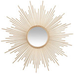 ATMOSPHERA Miroir en Métal  Tubes Dorés  99cm Or