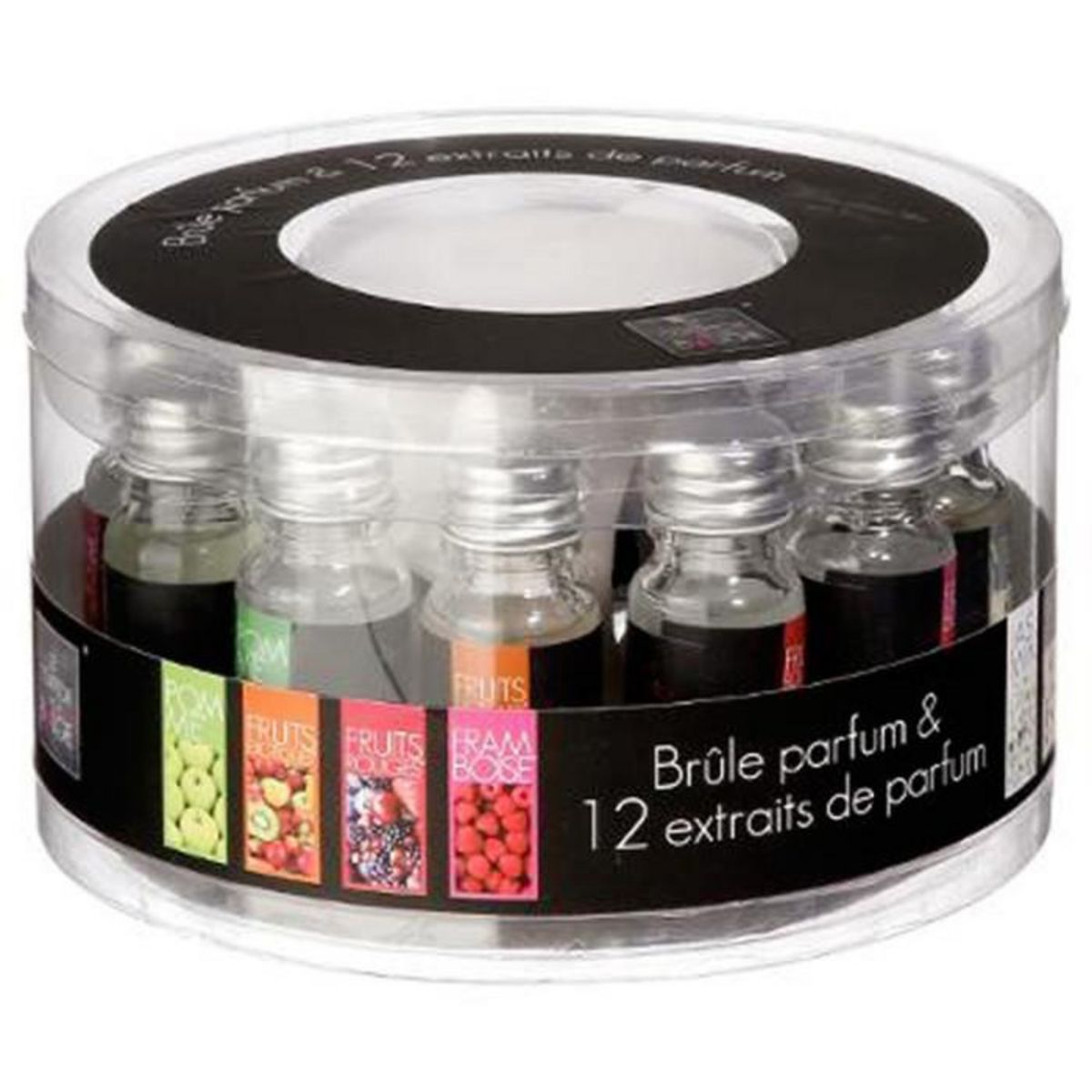 COMPTOIR DE LA BOUGIE Brûle-Parfum & 12 Flacons d'Huiles 10ml Blanc