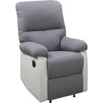 Habitat et Jardin Fauteuil relax  Lincoln  - 90 x 89 x 103 cm - Blanc/Gris clair