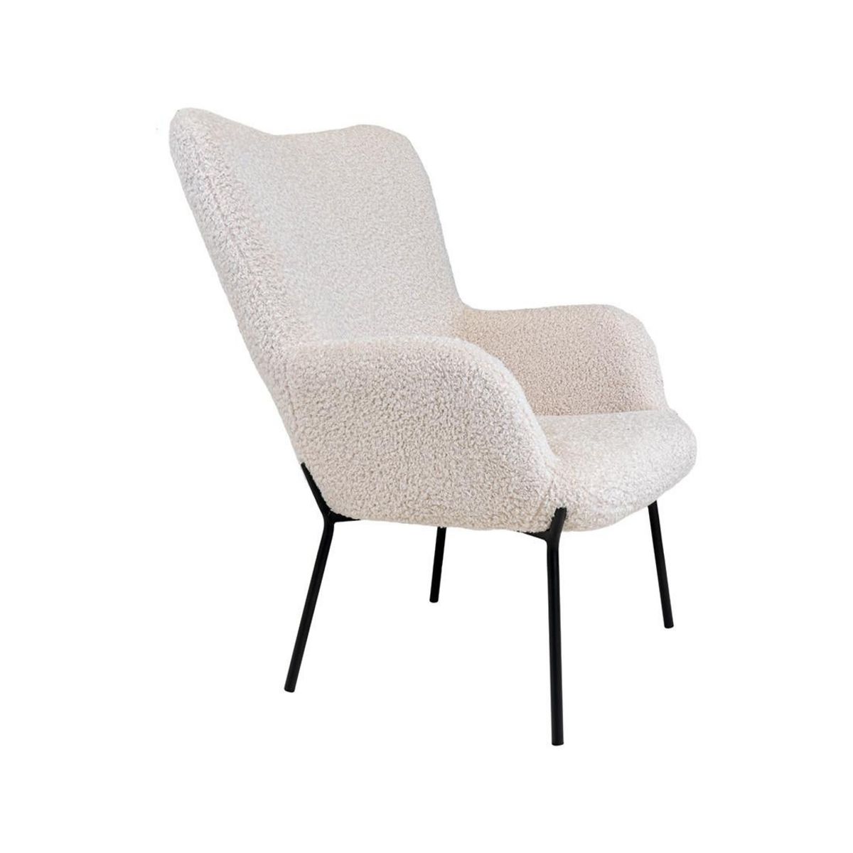 LISA DESIGN Emilio - fauteuil - en tissu bouclette