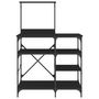 Voir la diapositive 4 : VIDAXL Support de boulanger noir 90x40x132 cm bois ingénierie et métal