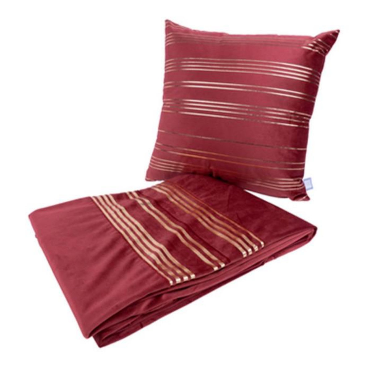 Paris Prix Ensemble Coussin & Plaid  Prisma III  130x170cm Rouge