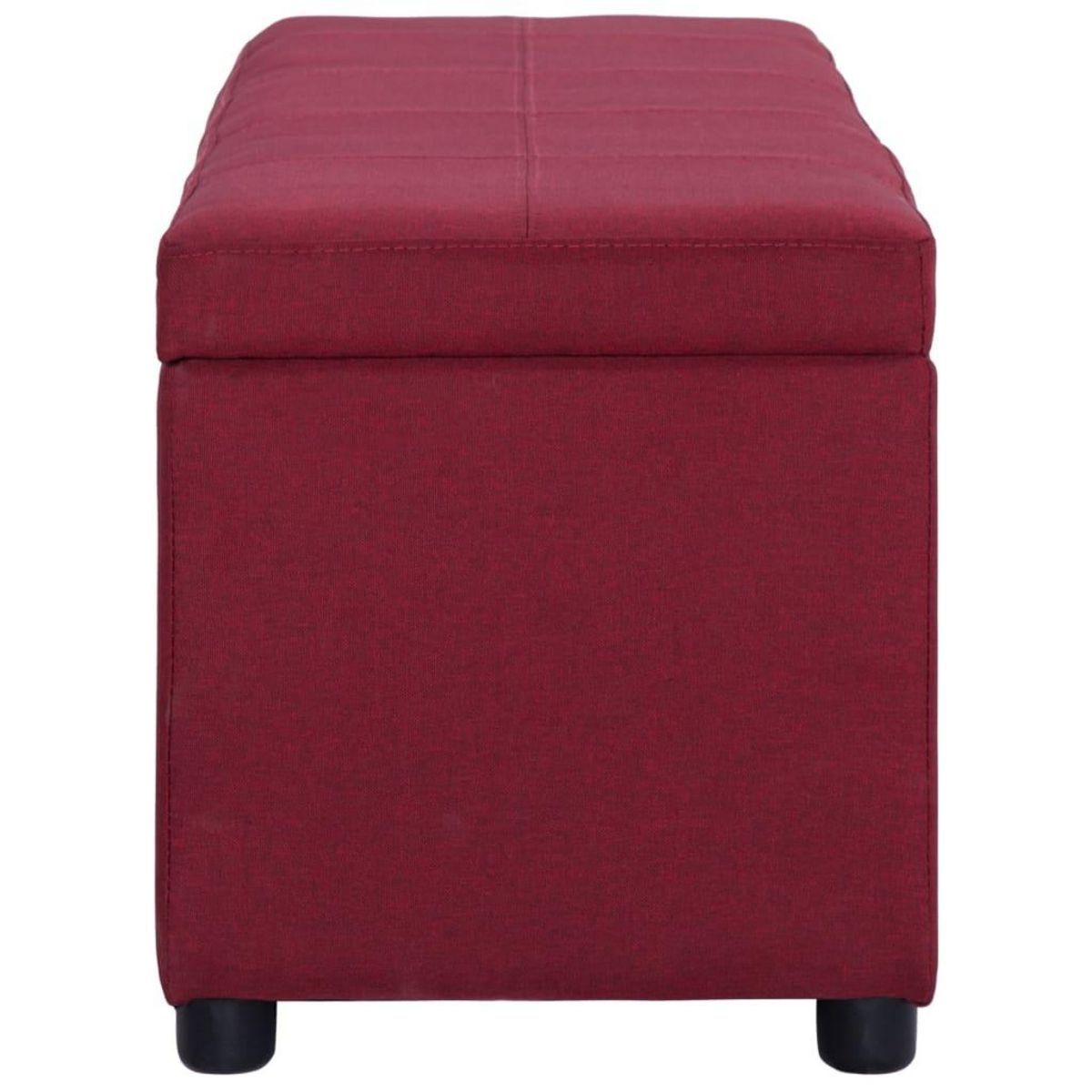VIDAXL Banc avec compartiment de rangement 116 cm Bordeaux Polyester