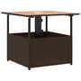 Voir la diapositive 2 : VIDAXL Table de jardin avec trou de parasol marron resine tressee
