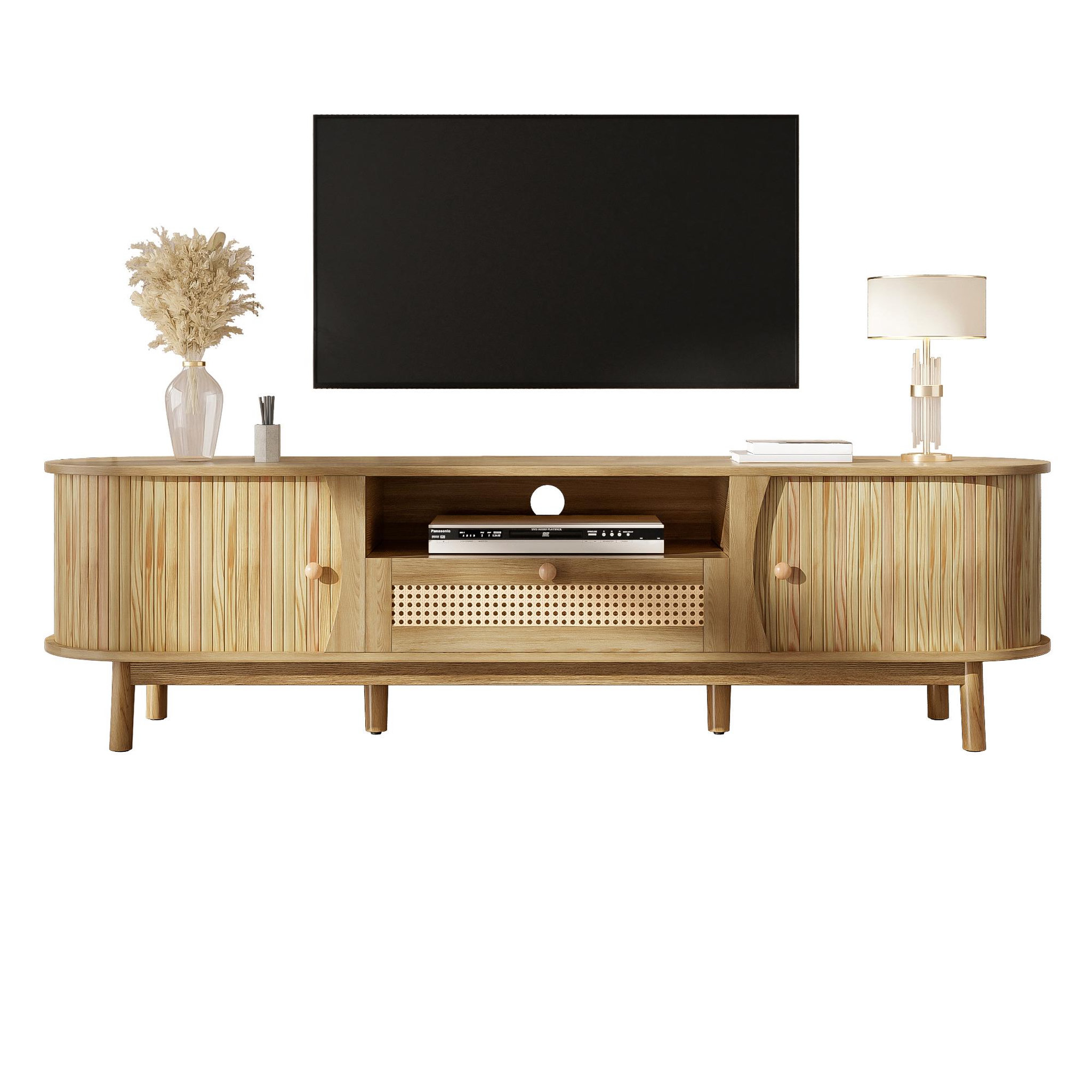 MERAX Meuble tv. Coloris disponibles : Marron