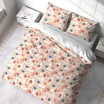 Home collection Parure housse de couette 100%polyester 72gsm plis. Coloris disponibles : Bleu