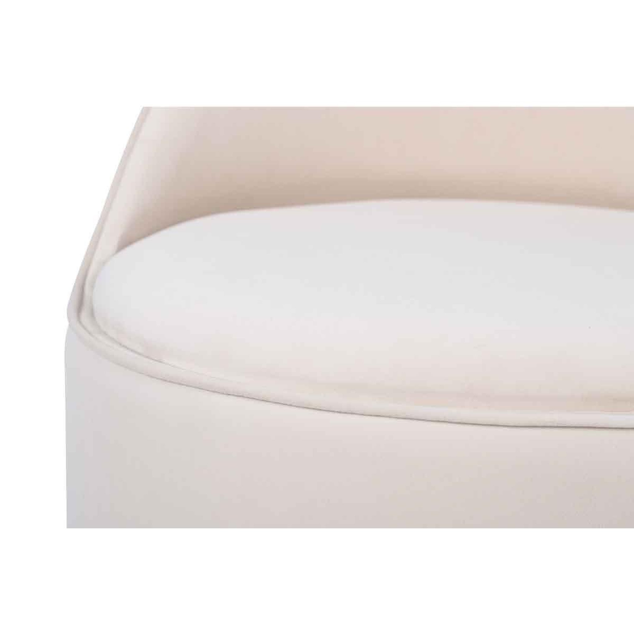 Voir la diapositive 5 : Paris Prix Tabouret pivotant en velours  viktor  68cm ivoire