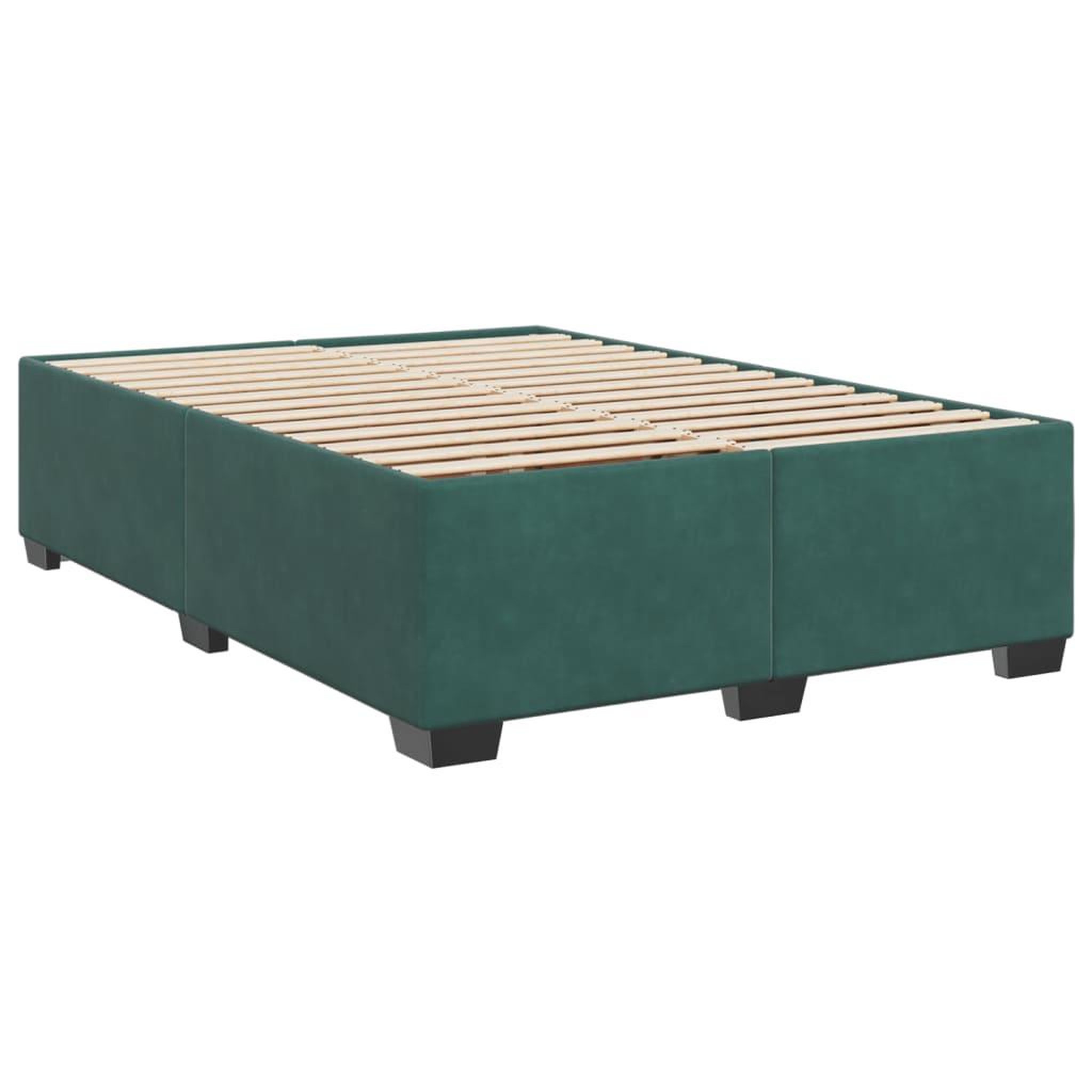 Voir la diapositive 3 : VIDAXL Cadre de lit sans matelas vert fonce 160x200 cm velours