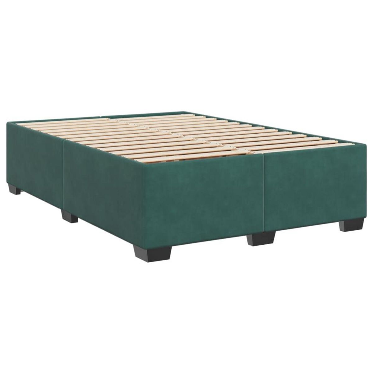 VIDAXL Cadre de lit sans matelas vert fonce 160x200 cm velours