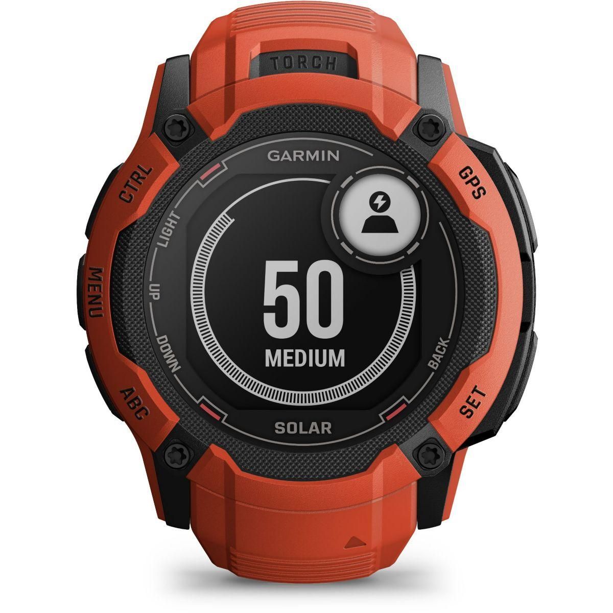 GARMIN Montre sport Instinct 2X Solar Flame red