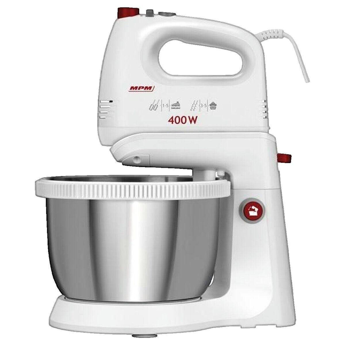MPM Robot pâtissier MPM MMR-21Z bol 3,5 litres blanc