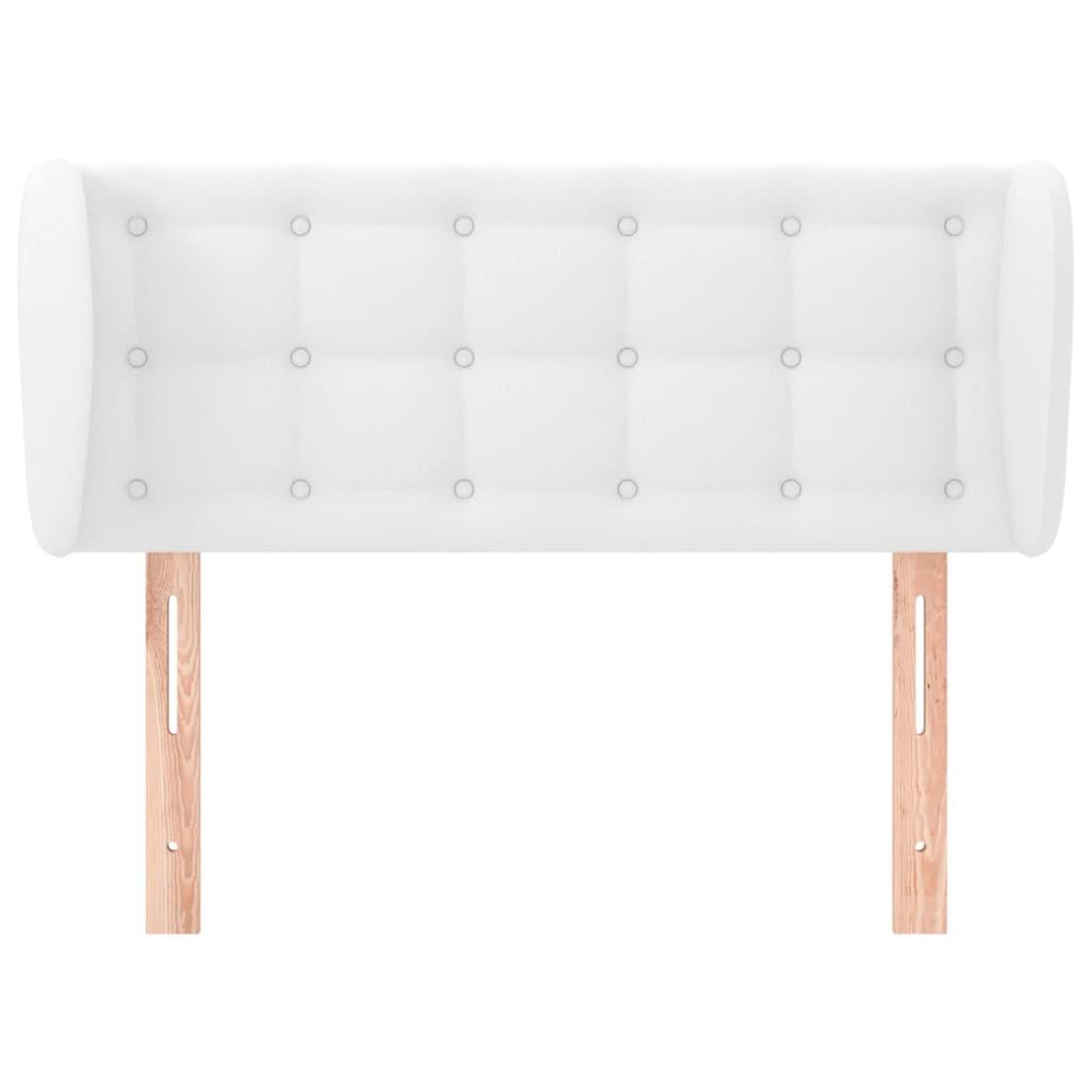 Voir la diapositive 3 : VIDAXL Tete de lit avec oreilles Blanc 83x23x78/88 cm Similicuir