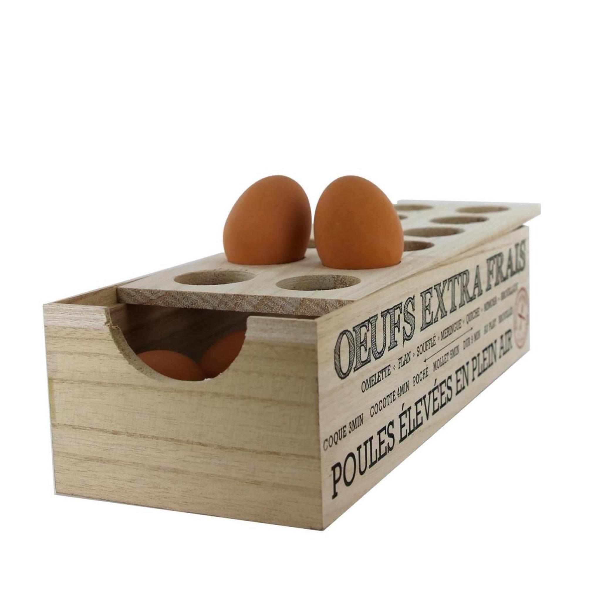Voir la diapositive 3 : COOK CONCEPT Boîte à oeufs  12 compartiments  31cm naturel