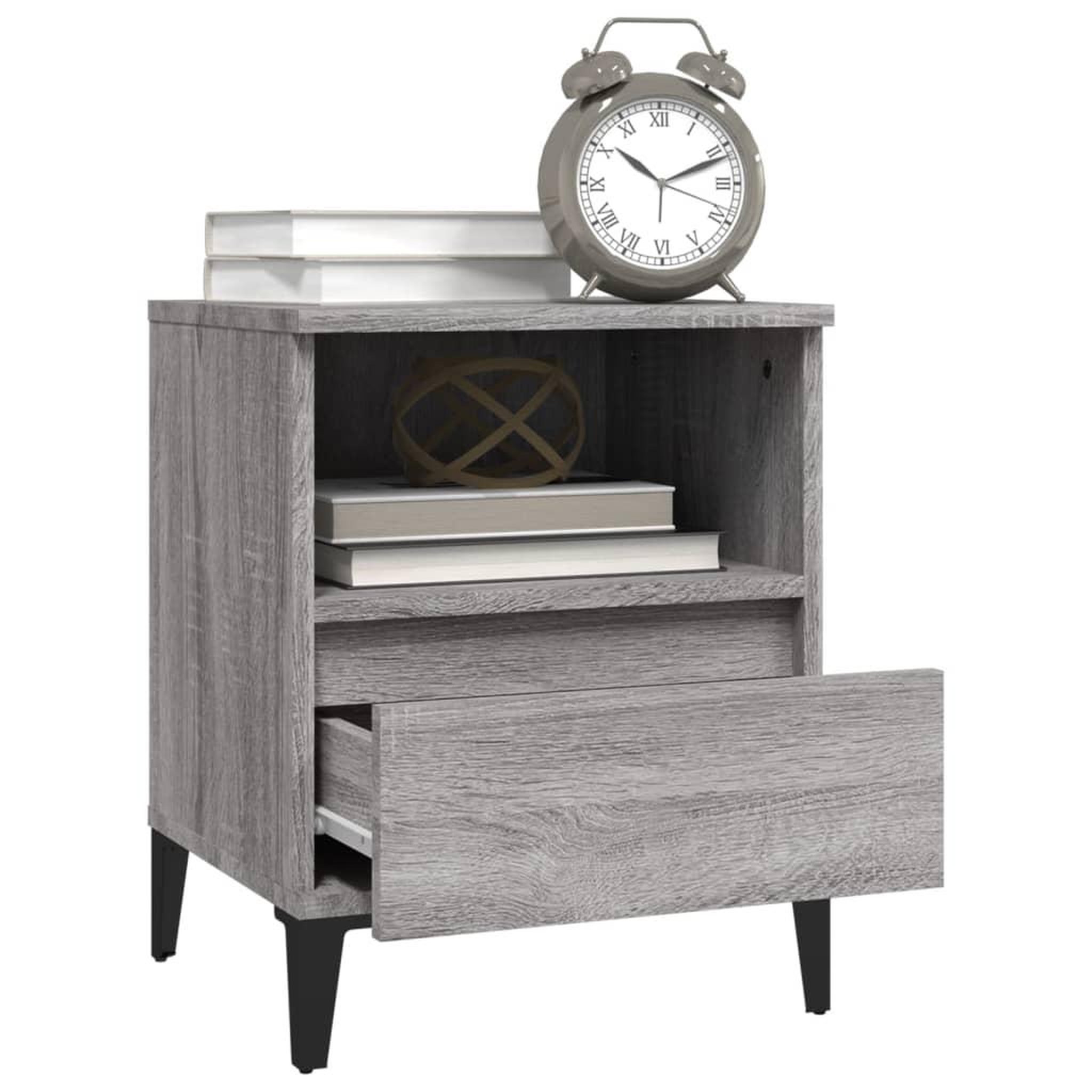 Voir la diapositive 5 : VIDAXL Tables de chevet 2 pcs Sonoma gris 40x35x50 cm