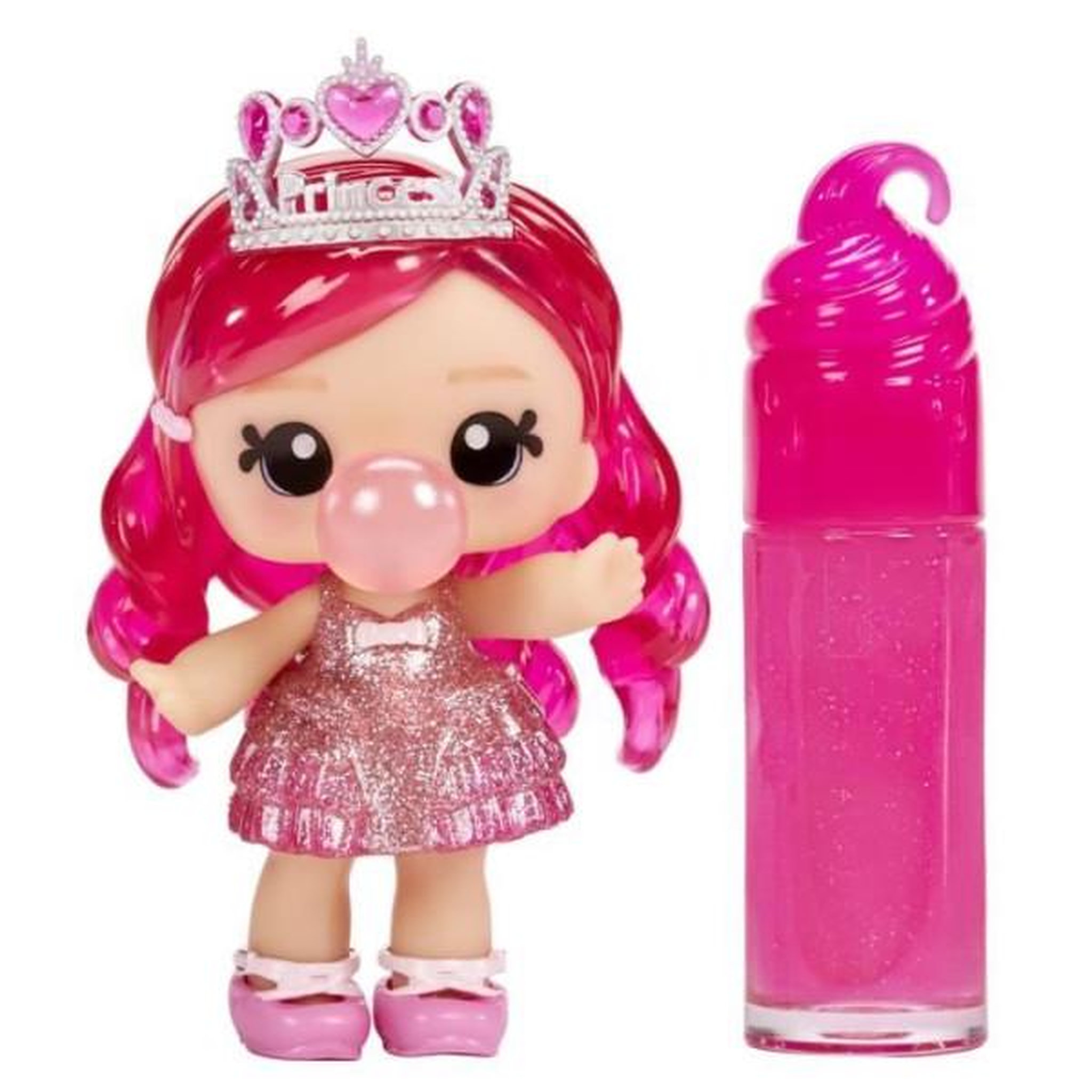 L.O.L. SURPRISE! Yummiland - 1 poupée 10 cm et un gloss pailleté a créer - Bianca - Goût Chewing Gum - Des 4ans