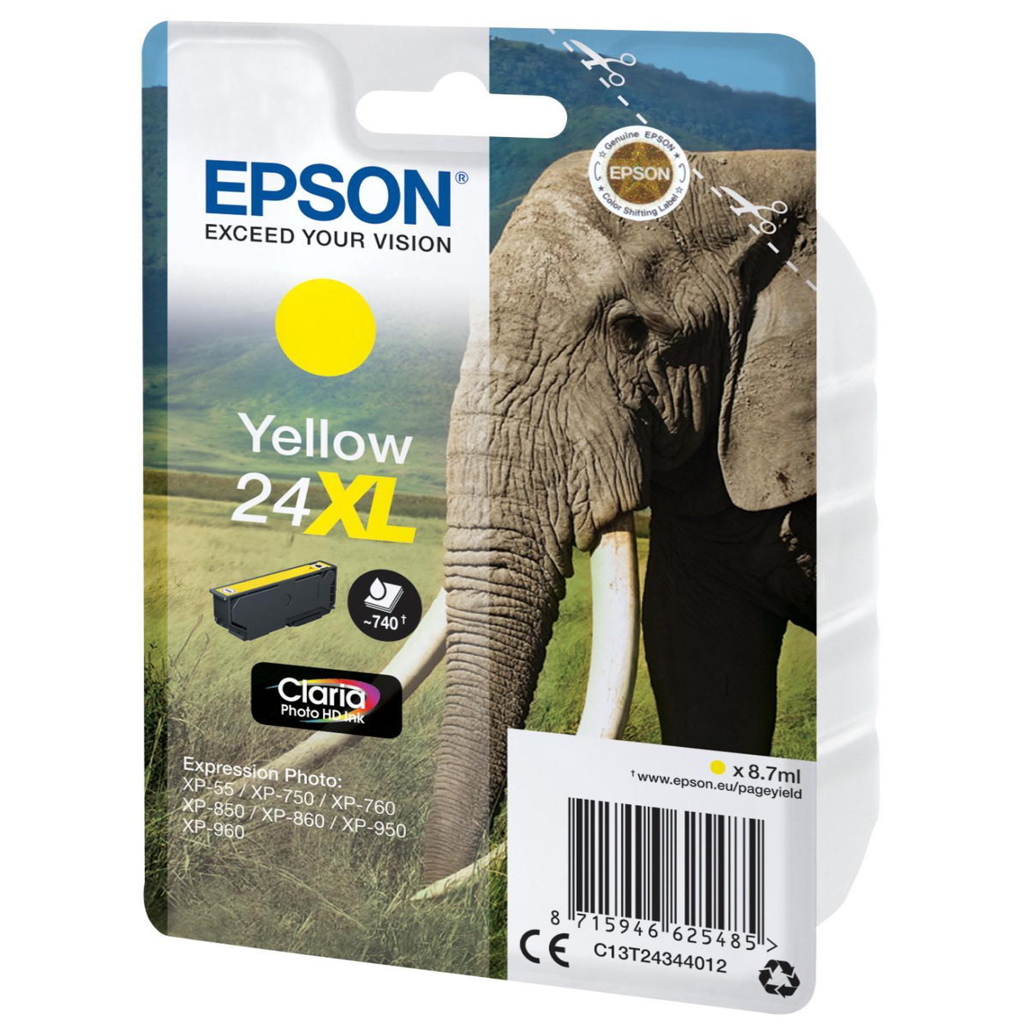 Voir la diapositive 3 : Epson Epson elephant c13t24344022 cartouche d'encre 1 pièce(s) original jaune